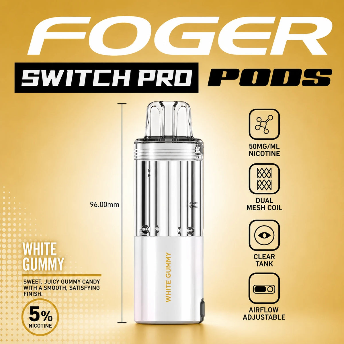 Foger Switch Pro 30000 Puffs Disposable Pods 5CT/Display