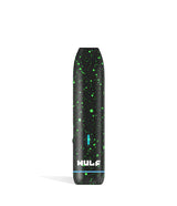 Front view of the Wulf LX Slim Dry Herb Vaporizer in black with green splatter. This 900mAh handheld thermal extraction unit features an internal ceramic heating oven and four specific thermal outputs for precise material processing.