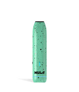 Front view of the Wulf LX Slim Dry Herb Vaporizer in teal with black splatter. This 900mAh handheld thermal extraction unit features an internal ceramic heating oven and four specific thermal outputs for precise material processing.