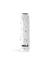Front view of the Wulf LX Slim Dry Herb Vaporizer in white with black splatter. This 900mAh handheld thermal extraction unit features an internal ceramic heating oven and four specific thermal outputs for precise material processing.