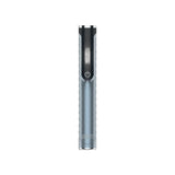 Front view of the Yocan Black Smart 510 Battery in blue. This digital, universal 510-threaded power supply features a zinc-alloy chassis and an embedded OLED screen to visually monitor voltage outputs and session metrics.