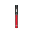 Front view of the Yocan Black Smart 510 Battery in red. This digital, universal 510-threaded power supply features a zinc-alloy chassis and an embedded OLED screen to visually monitor voltage outputs and session metrics.