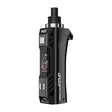 Angled view of the Yocan Cylo Kit in solid black. This portable wax vaporizer features a 1300mAh battery, customizable LED lights, and a C4-DE Plus ceramic heating element for precise concentrate dabbing.