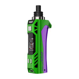 Angled view of the Yocan Cylo Kit in a gradient green and purple. This portable wax vaporizer features a 1300mAh battery, customizable LED lights, and a C4-DE Plus ceramic heating element for precise concentrate dabbing.