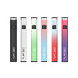 Front view of the Yocan Flat Slim 510 Batteries featuring assorted colors. This countertop-ready carton houses 350mAh threaded power supplies engineered with an anti-roll squared chassis to prevent accidental drops.
