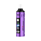 Angled overhead view of the Yocan Hit 2 Convection Dry Herb Vaporizer in vibrant purple. This advanced portable vaporizer features true convection heating, an OLED display, and adjustable temperature controls for a premium dry herb experience.