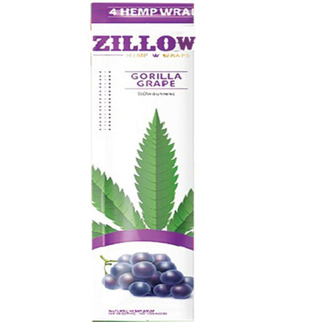 Front flat lay view of a single Zillow Hemp Wraps foil pouch in cream and red. Made from all-natural hemp, these tobacco-free wraps provide a clean, smooth, and slow-burning smoking experience.