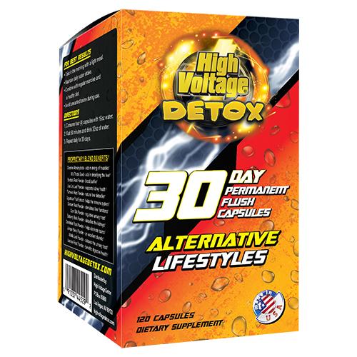 High Voltage Detox 30 Day Permanent Flush Capsules 120Ct