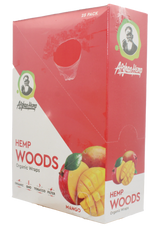front view of the Afghan Hemp display box. Made from durable hemp fibers removing all the nicotine and tobacco from your experience for a slow and smooth smoke with a tropical mango flavor 