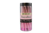 front view of the blazy susan pre rolled cones. made in their signature pink these pre rolled cones are made with organic materials for a clean smoking experience with some colorful flare.