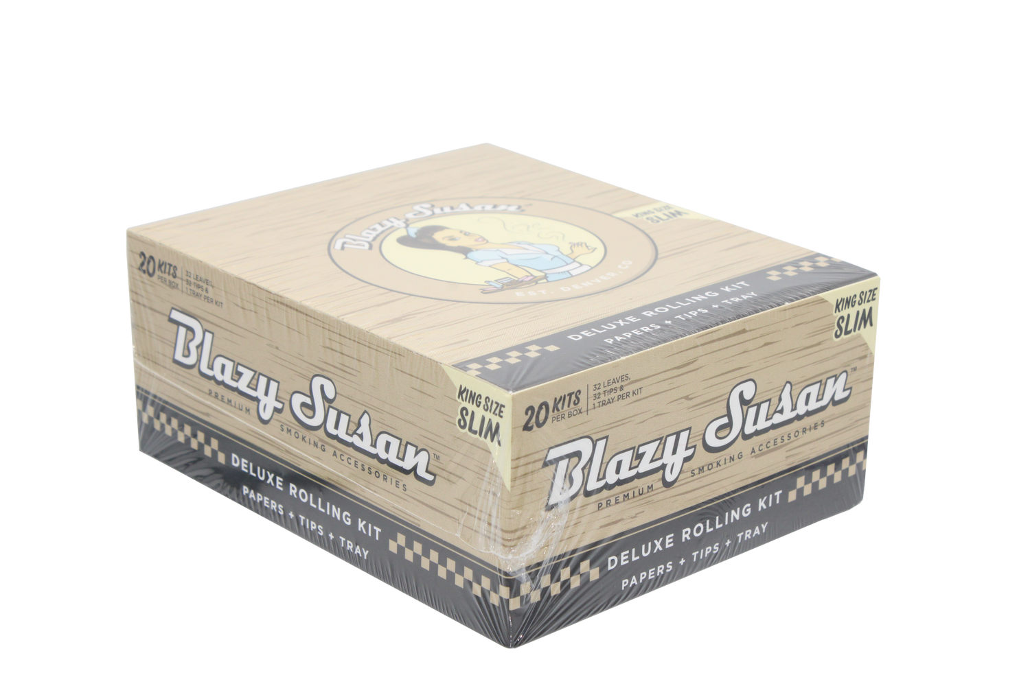 Blazy Susan King Size Unbleached Rolling Papers 32ct 20pk
