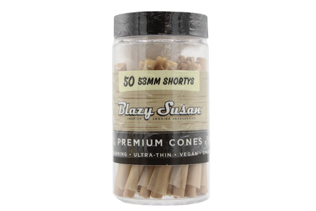 front view of the shorty blazy susan unbleached cones. for those wanting a natural experience in a smaller package.