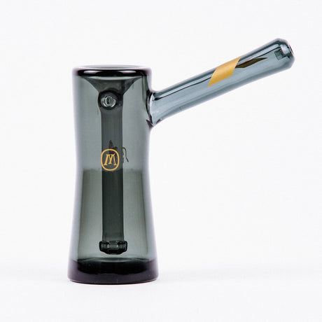 Marley Natural Smoked Glass Bubbler With Gold Stripe Decal