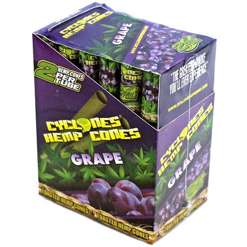 Cyclones Pre-Rolled Grape Hemp Cones 2ct 24pk