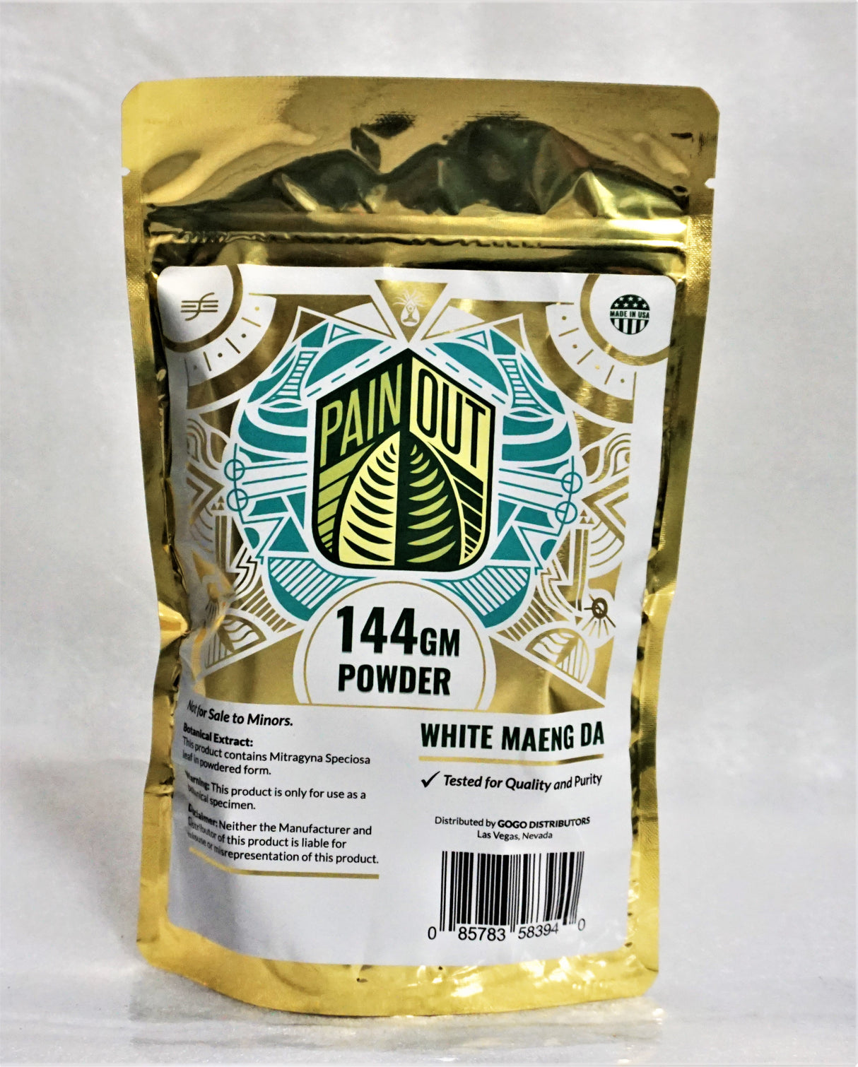 Pain Out - White Maeng Da Kratom - 144GM Powder