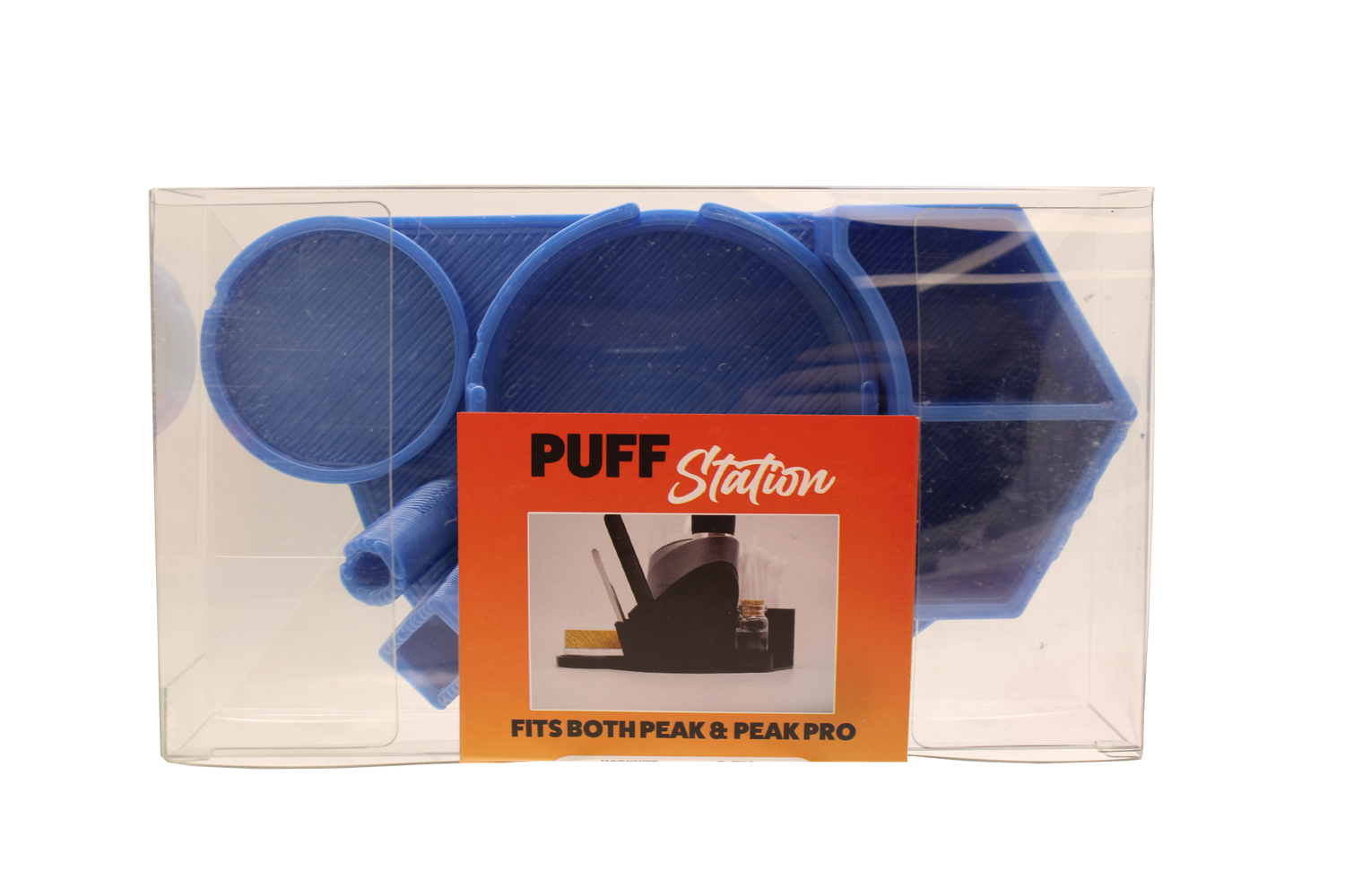 top view of the Dabber box dab station organizer in blue. A convenient way for a dabber to keep all their supplies handy in a neat and durable station. 