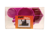 top view of the Dabber box dab station organizer in pink. A convenient way for a dabber to keep all their supplies handy in a neat and durable station. 