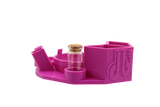 side view of the Dabber box dab station organizer in pink. A convenient way for a dabber to keep all their supplies handy in a neat and durable station. 