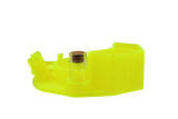 top view of the Dabber box dab station organizer in yellow. A convenient way for a dabber to keep all their supplies handy in a neat and durable station. 