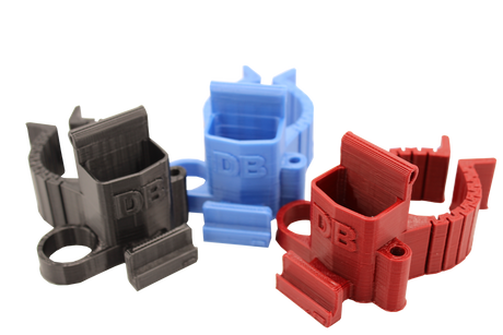 front view of the dabber box rig backpack clip. A organizational tool for holding lighters, dab tools or any other items that a smoker would need for their session.