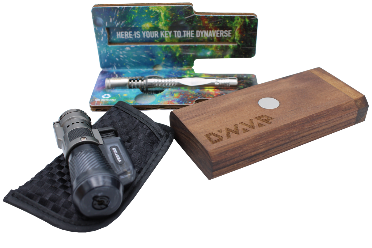 product view of the Dynavap M and concentrate adapter. A dry herb vaporizer with use of butane torch and adapter allows you to also experience concentrates and oils.