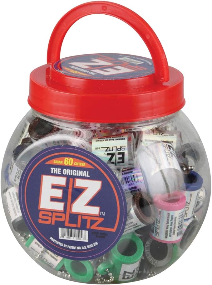 EZ Splitz Blunt Splitter Keychain – 60-Count Retail Jar