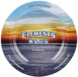 front view of the elements blue metal magnetic ash tray.