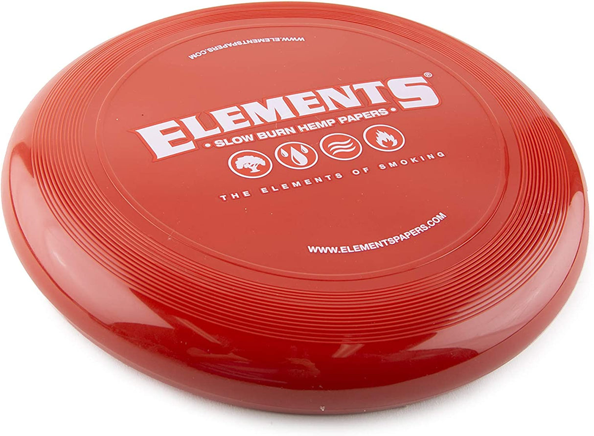 angled profile of the elements frisbee in red.