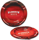 front view of the Elements red magnetic ash tray. A reliable and durable ashtray with bold color.