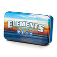 front view of the Elements tin box, a simple container perfect for storing items inside.