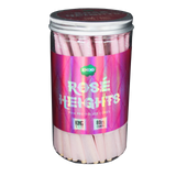front view of the endi rose cones, in a 80 count jar. made for ease of use and with a striking color made from plant based dyes for a natural unbleached experience.