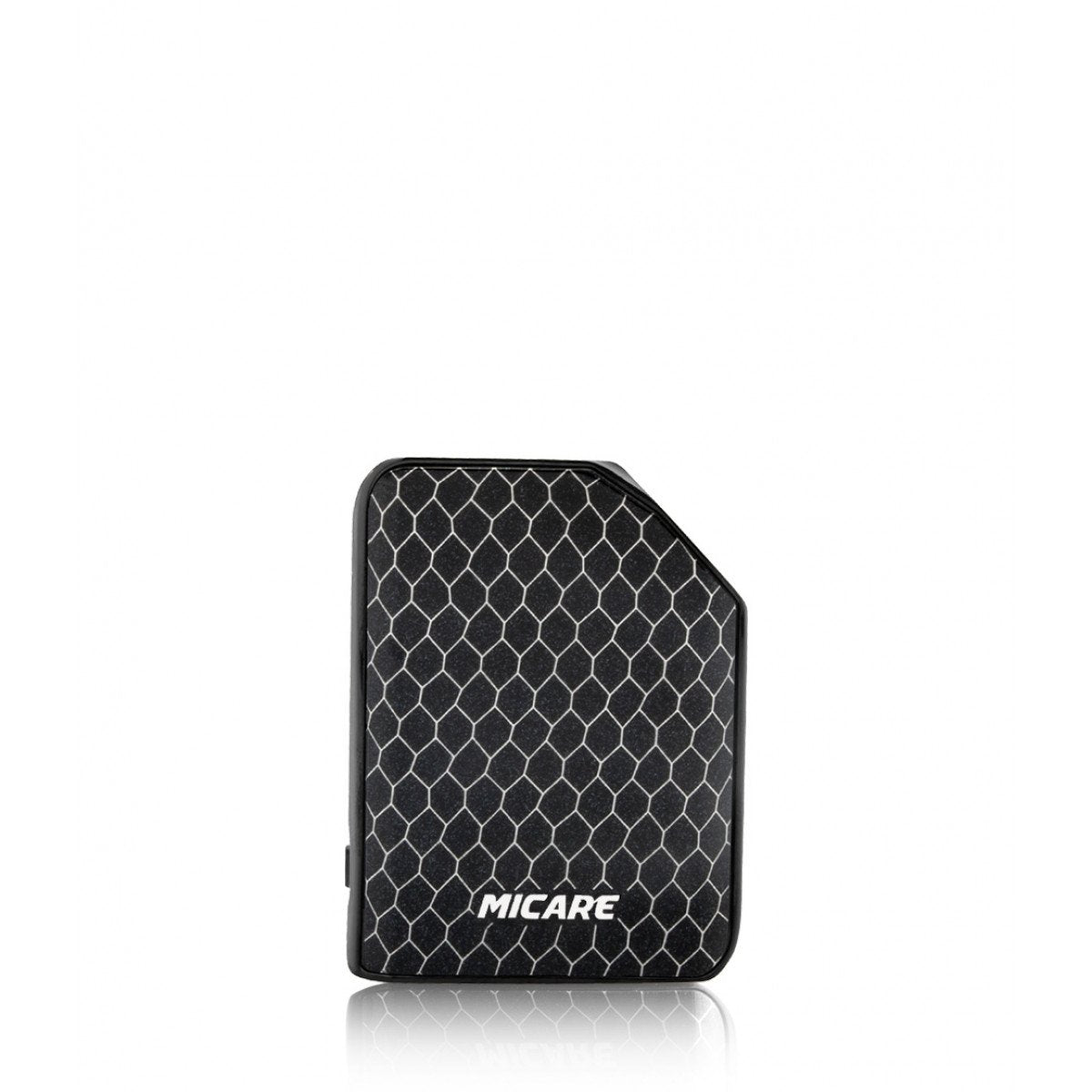 front view of the Exus Micare Black Cobra. A small vaporizer with performance and adjustable power.