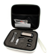 open view of the storage case to the Ultimate VRS 3 in one Vaporizer. A complete kit that posses multiple attachment to the module vaporizer battery, and other contents.