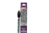 front view of the fly fresh twist vaporizer pen made for long time use with a strong battery and a comic design