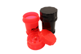 top view of the Fly fresh grinder with kief catch. A simple herb grinder with removable herb catcher for clean packing.