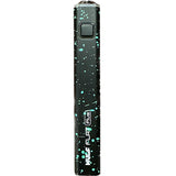 Front view of the Wulf Flat Plus cartridge vaporizer battery in black green spatter. This compact 510-threaded vape battery is equipped with a powerful 900mAh capacity cell designed to sustain heavy daily use.