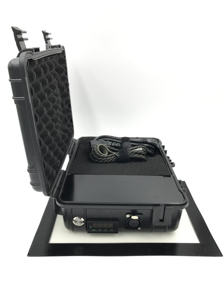 side view of the G9 Pelic enail in its case. held in a rugged hard case for any journey.