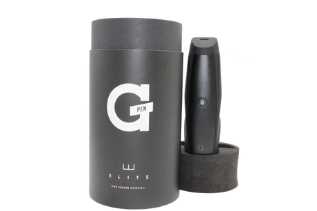 front view of the G pen elite dry herb vaporizer. A premium vaporizer that give a even burn to maximize a stable and even flavor profile.