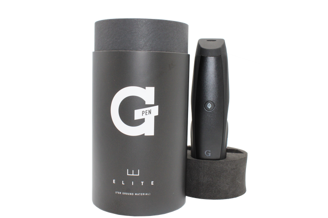 front view of the G pen elite dry herb vaporizer. A premium vaporizer that give a even burn to maximize a stable and even flavor profile.