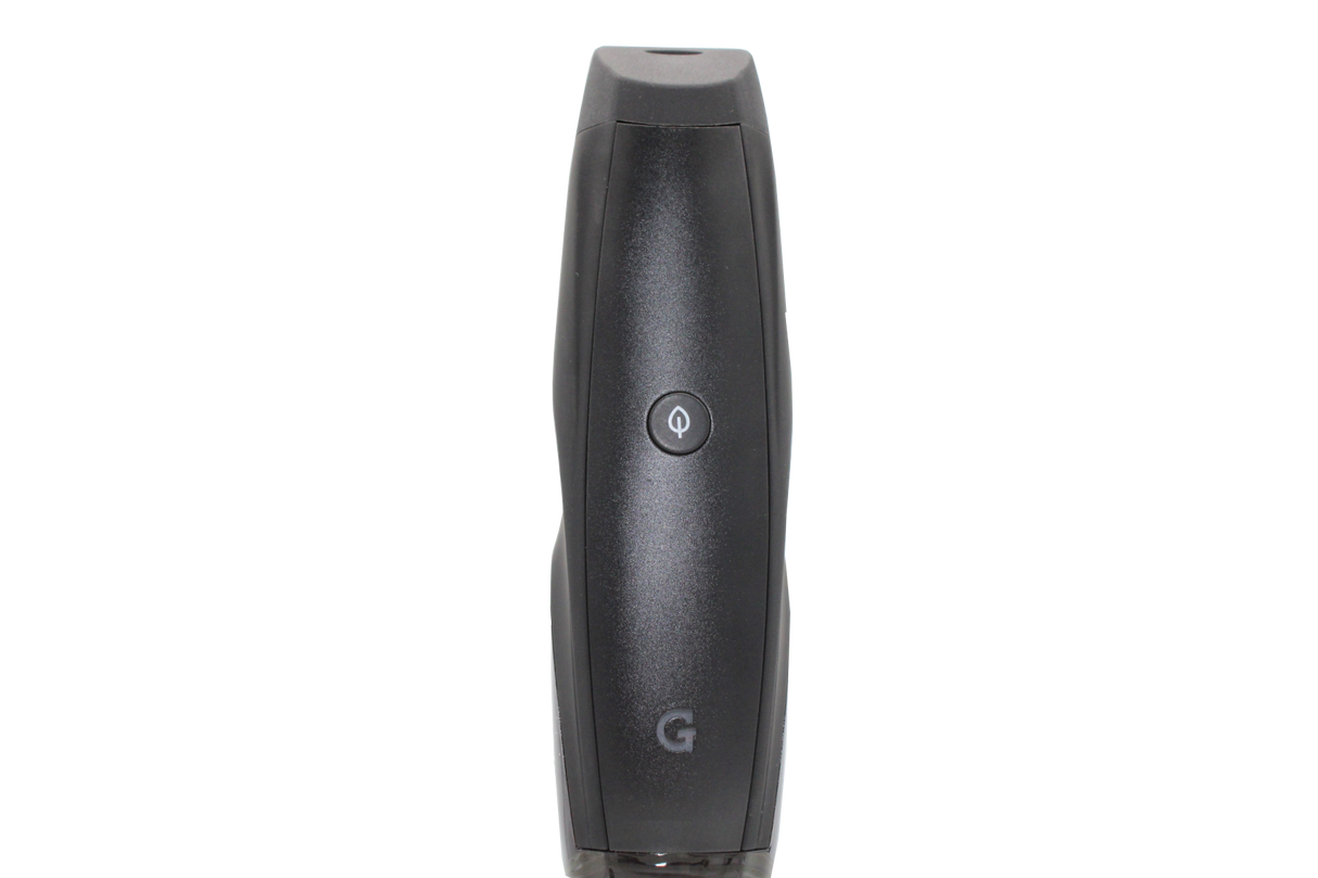 front view of the G pen elite dry herb vaporizer. A premium vaporizer that give a even burn to maximize a stable and even flavor profile. for those wanting a heightened experience and perfect botanical enjoyment.