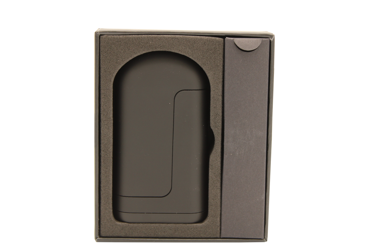 Front view of the Tombstone vaporizer battery a dual cartridge battery able to carry two cartridges for more customizable cloud while also able to store the cartridges for safe storage. able to make strain combinations with twice the vapor production.