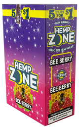Hemp Zone Hemp Wraps – Tobacco-Free 5-Pack 15ct Display Box