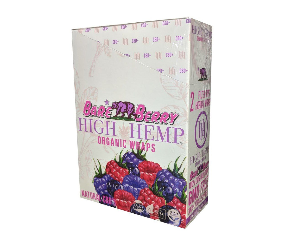 Front view of the High hemp bare berry box. A highly reviewed product from High Hemp.