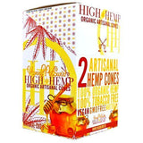 angles view of High Hemp Honey Pot Swirl Artisanal Cones box