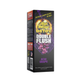 Front view of the HighVoltage Detox double flush in Acai Grape. a premium detox formula made with a two part system with a proprietary blend. It gives fact acting results in a few hours.