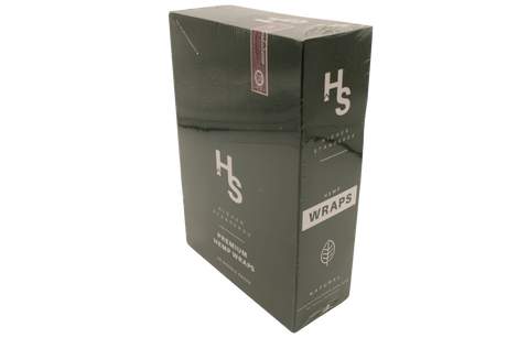 front view of the Higher Standards Hemp Wraps. Made with quality Dominican materials for a refined smoking experience.