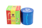 side view of the HoneyPuff aluminum grinder, made from precise aluminum ensuring consistent grind with strong teeth.