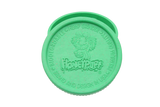 top view of the Honeypuff 56mm Biodegradable green hemp grinder. A eco friendly grinder that is durable while being compact for everyday use. 