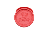 open top view of the Honeypuff 56mm Biodegradable red hemp grinder. A eco friendly grinder that is durable while being compact for everyday use. 