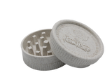 side openview of the Honeypuff 56mm Biodegradable green hemp grinder. A eco friendly grinder that is durable while being compact for everyday use.